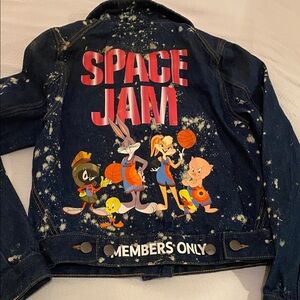 Space Jam Denim Jacket small Members Only Looney Tunes Collab